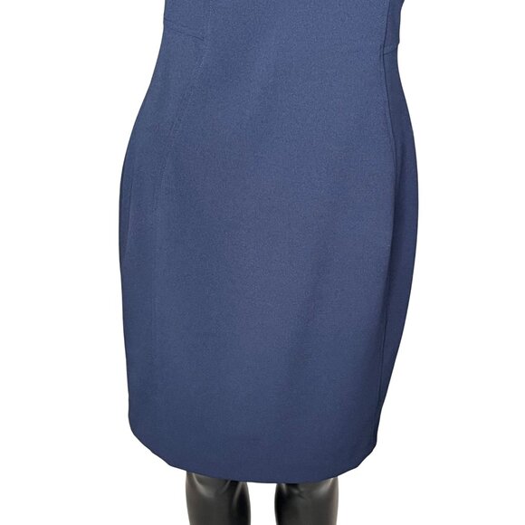 Tommy Hilfiger Navy Blue Sheath Dress White Trim Size 4 - Picture 6 of 13